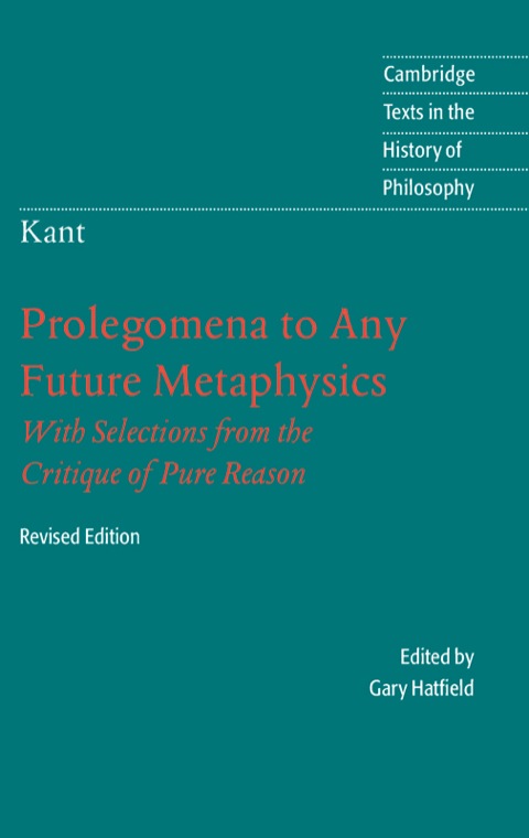Cover image for book Immanuel Kant: Prolegomena to Any Future Metaphysics