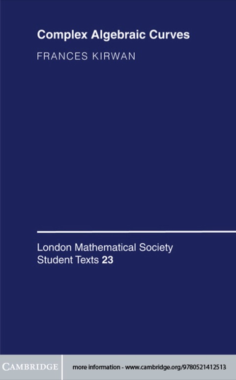 Cover image for book Complex Algebraic Curves