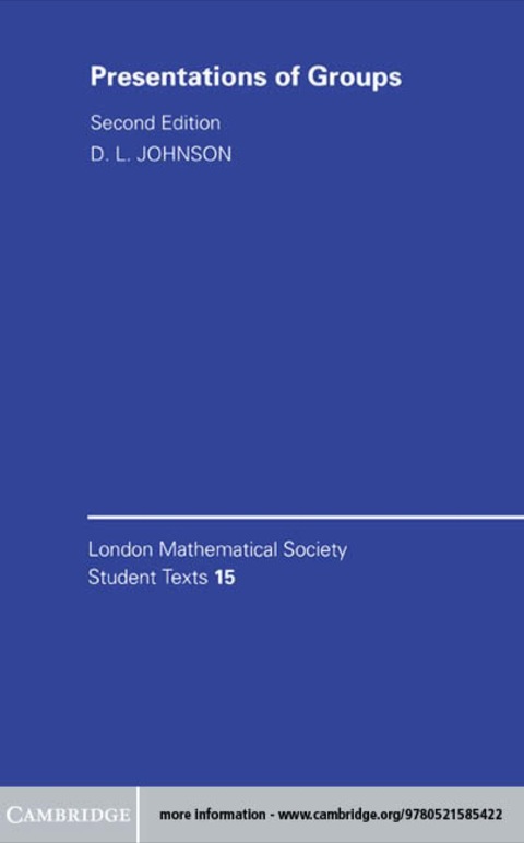 Cover image for book Presentations of Groups