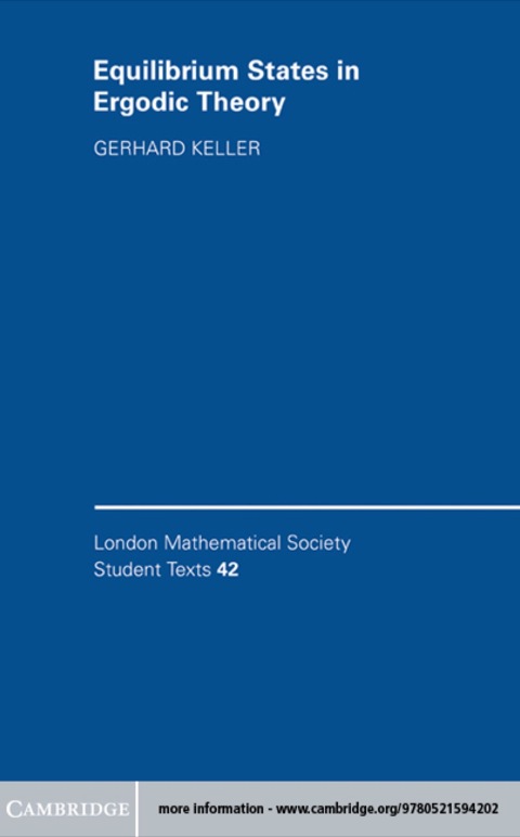 Cover image for book Equilibrium States in Ergodic Theory