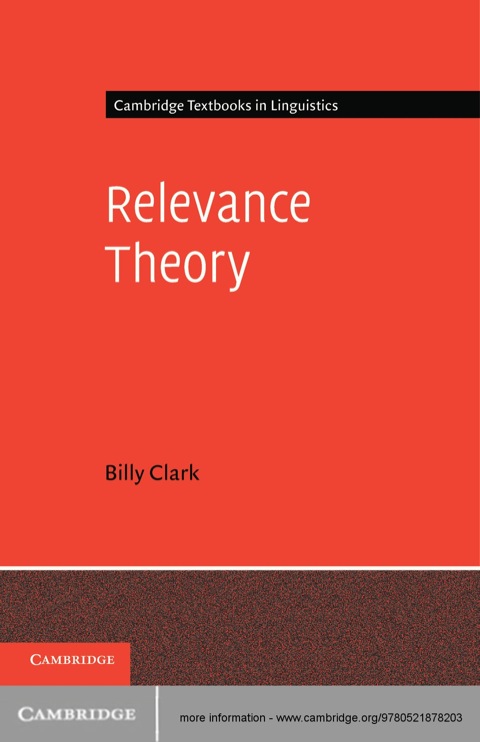 Cover image for book Relevance Theory