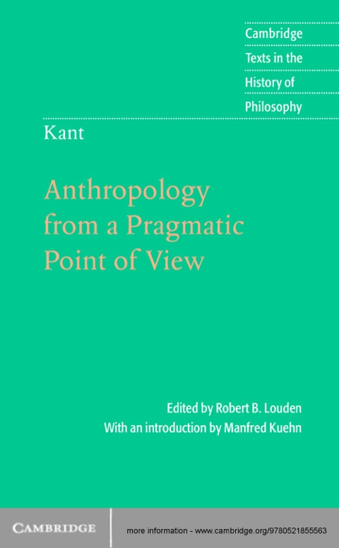 Cover image for book Kant: Anthropology from a Pragmatic Point of View
