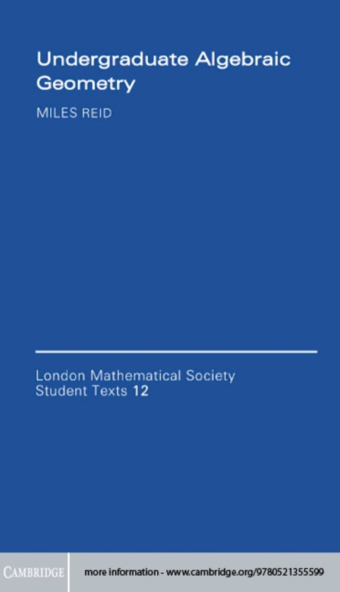 Cover image for book Undergraduate Algebraic Geometry