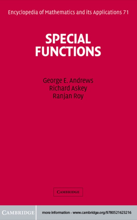 Cover image for book Special Functions