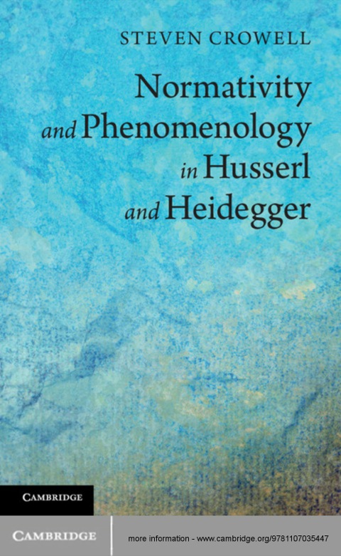 Cover image for book Normativity and Phenomenology in Husserl and Heidegger
