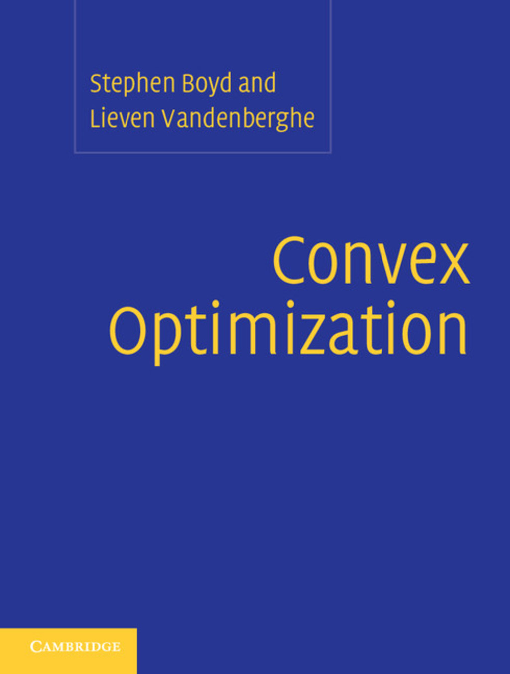 Page Fidelity Convex Optimization; $84.00