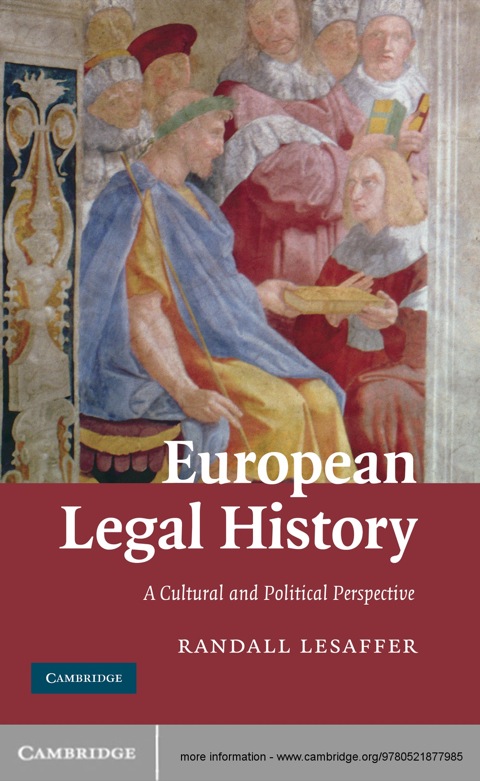 Cover image for book European Legal History