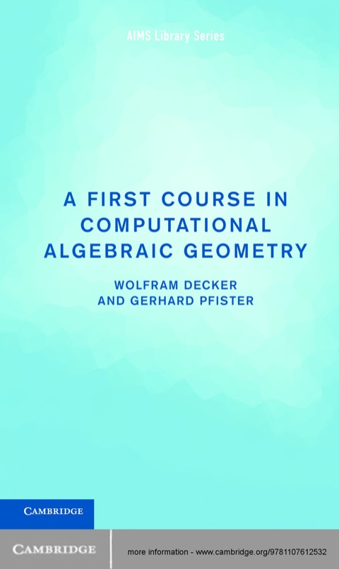 Cover image for book A First Course in Computational Algebraic Geometry