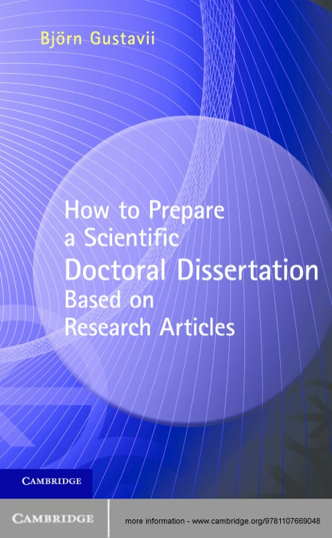 Cover image for book How to Prepare a Scientific Doctoral Dissertation Based on Research Articles
