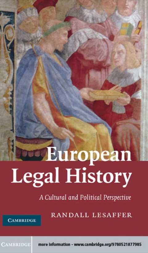 Cover image for book European Legal History
