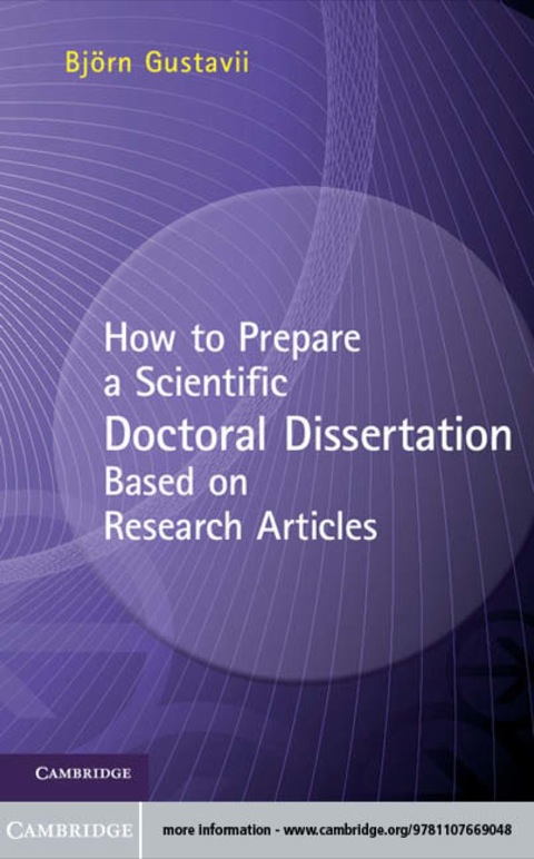 Cover image for book How to Prepare a Scientific Doctoral Dissertation Based on Research Articles