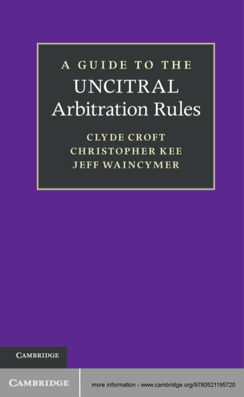 Cover image for book A Guide to the UNCITRAL Arbitration Rules