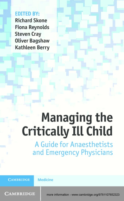 Cover image for book Managing the Critically Ill Child