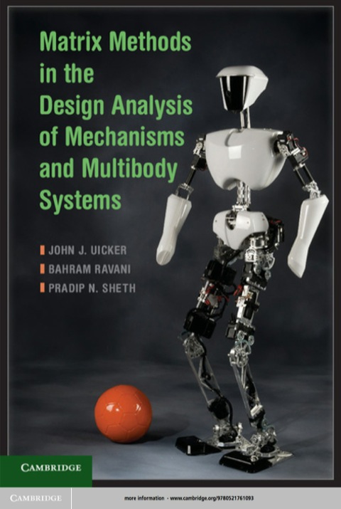 Cover image for book Matrix Methods in the Design Analysis of Mechanisms and Multibody Systems