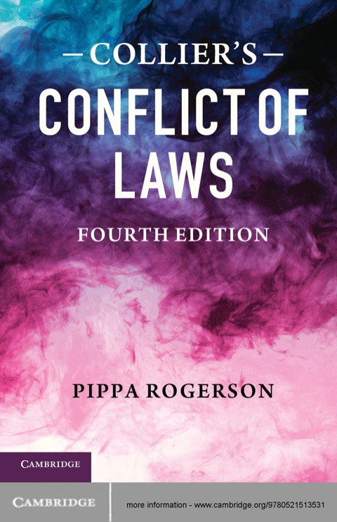 Cover image for book Collier's Conflict of Laws