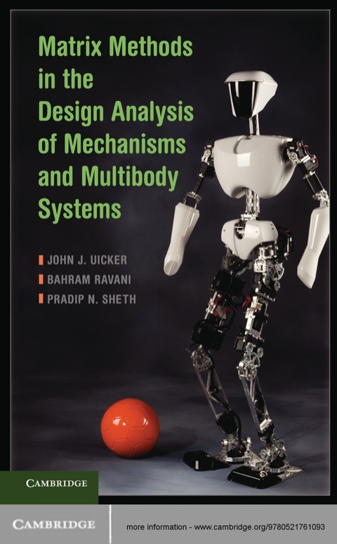 Cover image for book Matrix Methods in the Design Analysis of Mechanisms and Multibody Systems