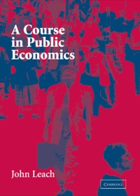 Titelbild: A Course in Public Economics 1st edition 9780521828772