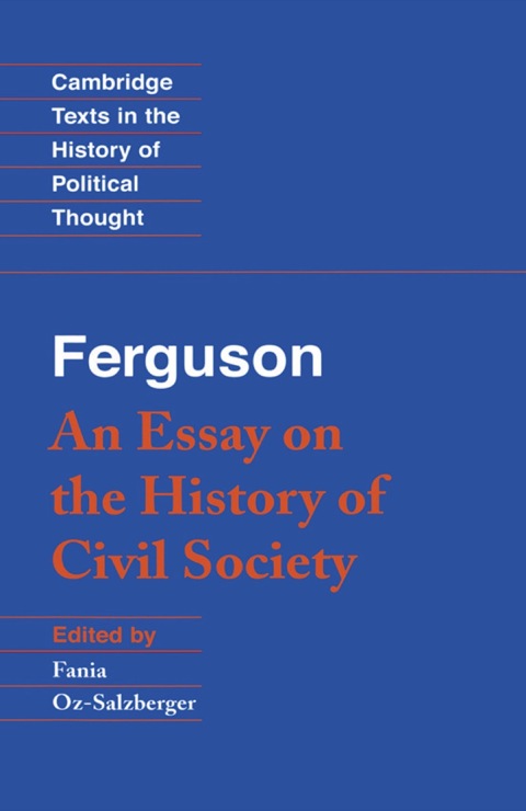 Cover image for book Ferguson: An Essay on the History of Civil Society