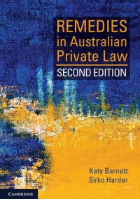 صورة الغلاف: Remedies in Australian Private Law 2nd edition 9781108404754