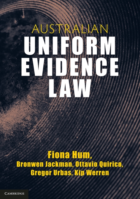 Cover image for book Australian Uniform Evidence Law