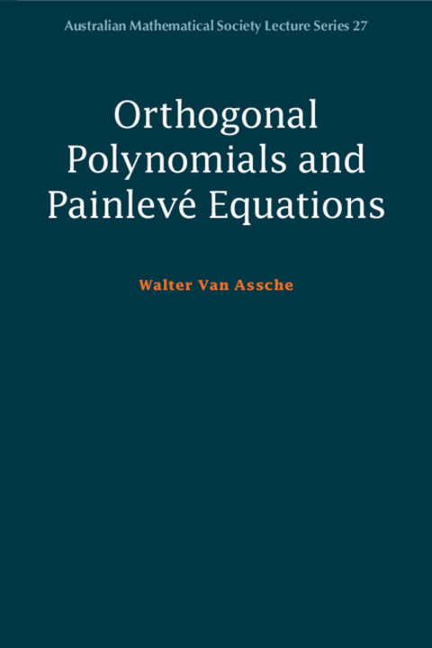 Cover image for book Orthogonal Polynomials and Painlevé Equations