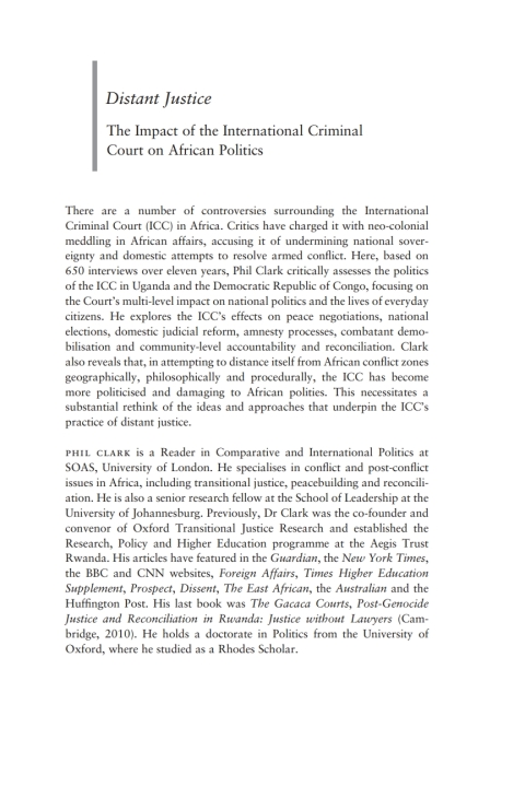 Cover image for book Distant Justice