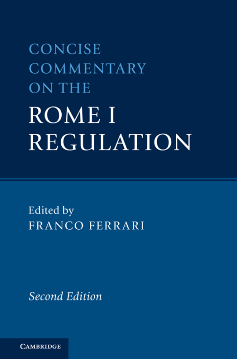 Cover image for book Concise Commentary on the Rome I Regulation