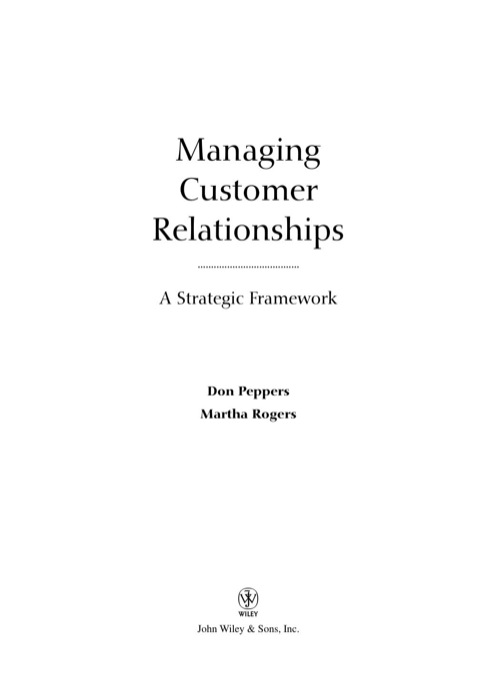 Cover image for book Managing Customer Relationships: A Strategic Framework