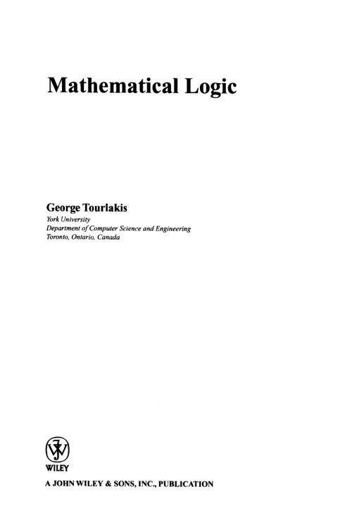 Cover image for book Mathematical Logic