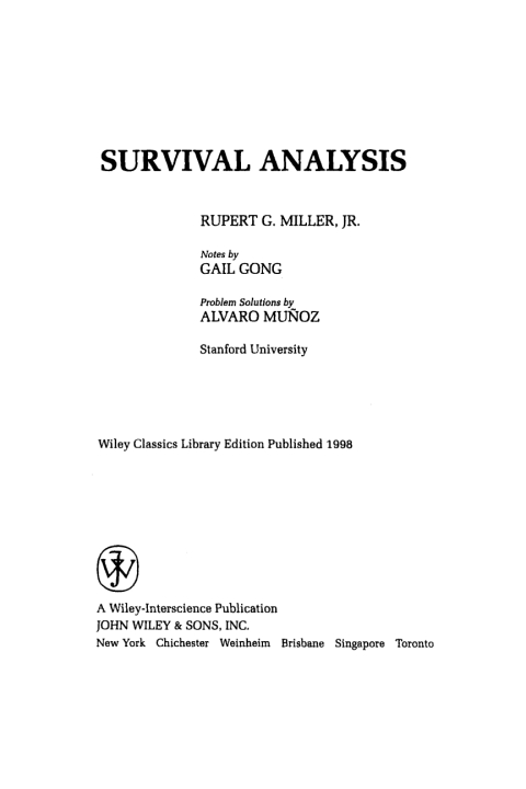 Cover image for book Survival Analysis
