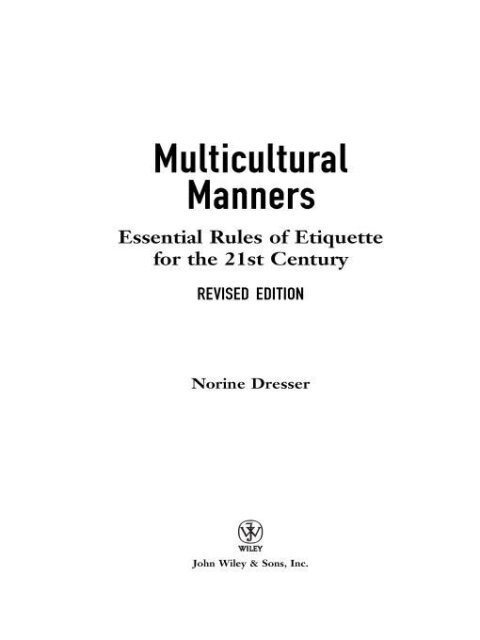 Cover image for book Multicultural Manners
