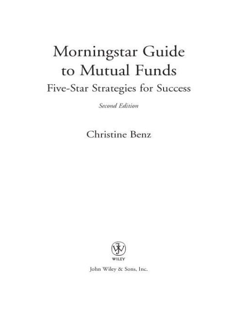 Cover image for book Morningstar Guide to Mutual Funds