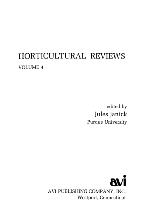 Cover image for book Horticultural Reviews