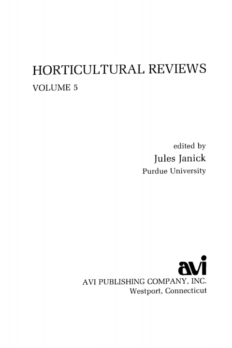 Cover image for book Horticultural Reviews