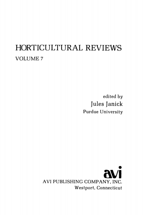 Cover image for book Horticultural Reviews