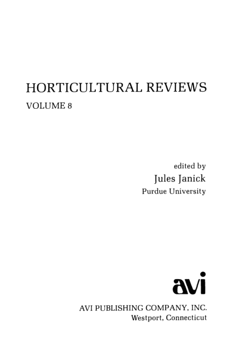 Cover image for book Horticultural Reviews