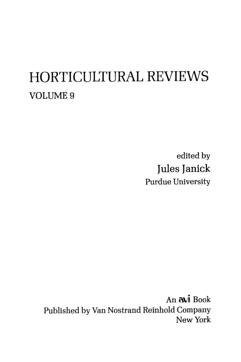 Cover image for book Horticultural Reviews