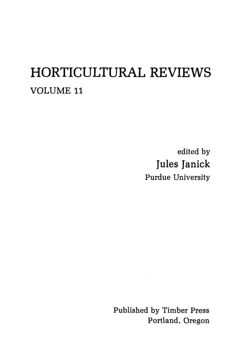 Cover image for book Horticultural Reviews