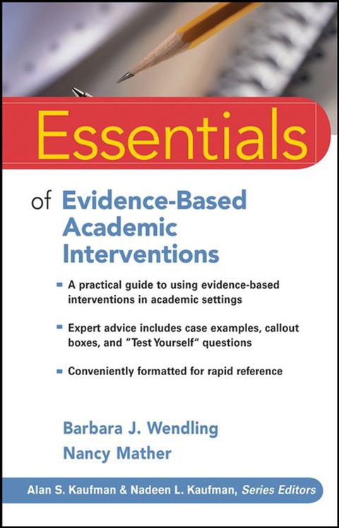 Cover image for book Essentials of Evidence-Based Academic Interventions