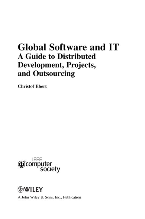 Cover image for book Global Software and IT