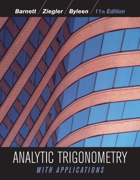 Cover image for book Analytic Trigonometry with Applications