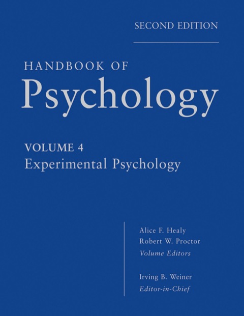 Cover image for book Handbook of Psychology, Experimental Psychology