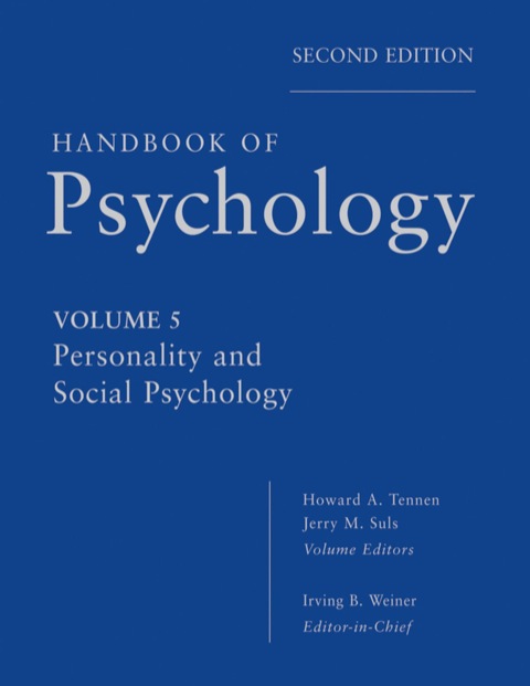 Cover image for book Handbook of Psychology, Personality and Social Psychology