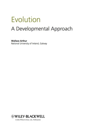 Evolution a Developmental Approach