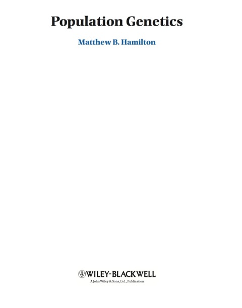 Cover image for book Population Genetics
