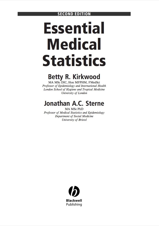Essential Medical Statistics