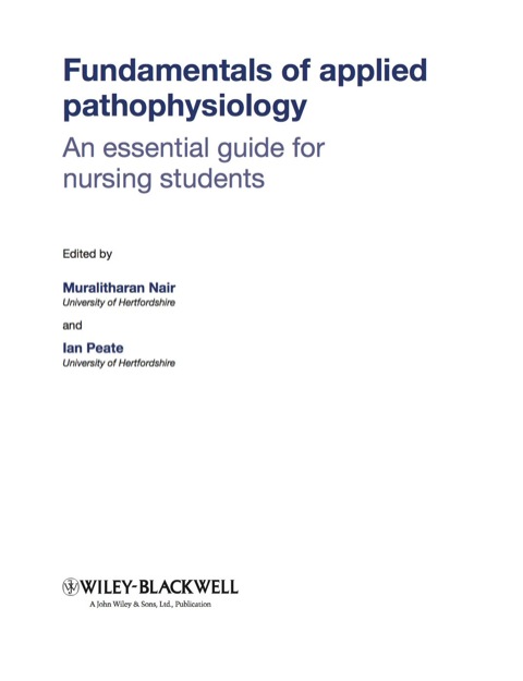 Cover image for book Fundamentals of Applied Pathophysiology: An Essential Guide for Nursing and Healthcare Students