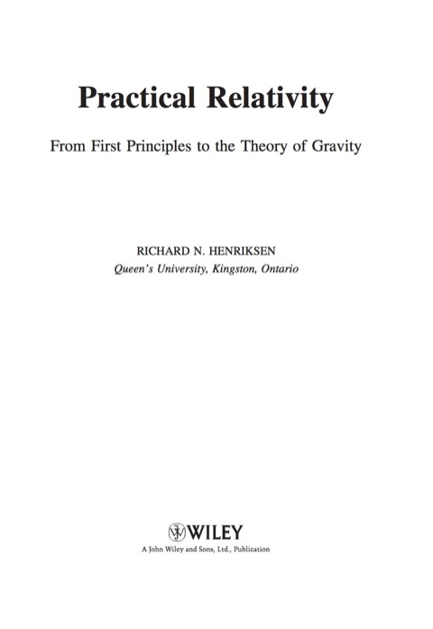 Cover image for book Practical Relativity: From First Principles to the Theory of Gravity