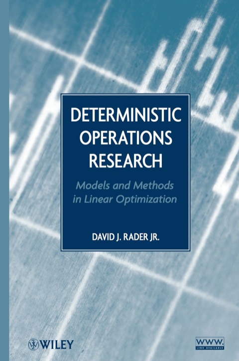 Cover image for book Deterministic Operations Research: Models and Methods in Linear Optimization