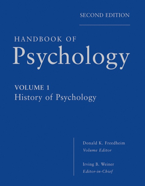 Cover image for book Handbook of Psychology, History of Psychology